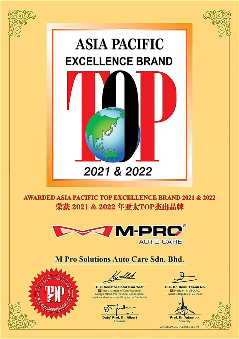 Asia Pacific Top Excellence Brand 2021 & 2022